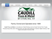 Tablet Screenshot of caudilltrussandmetal.com
